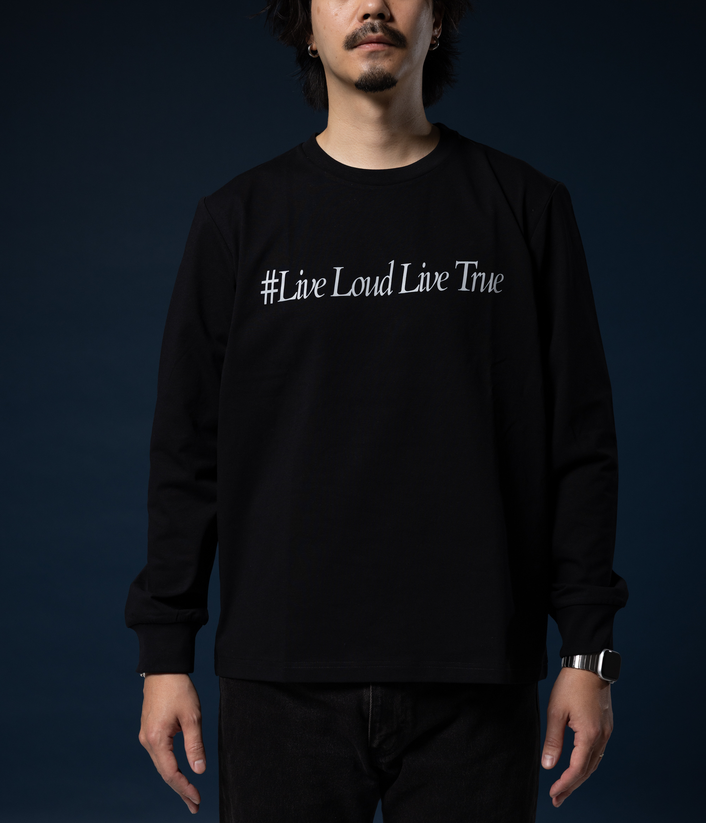 Message Long Tee(BLK)
