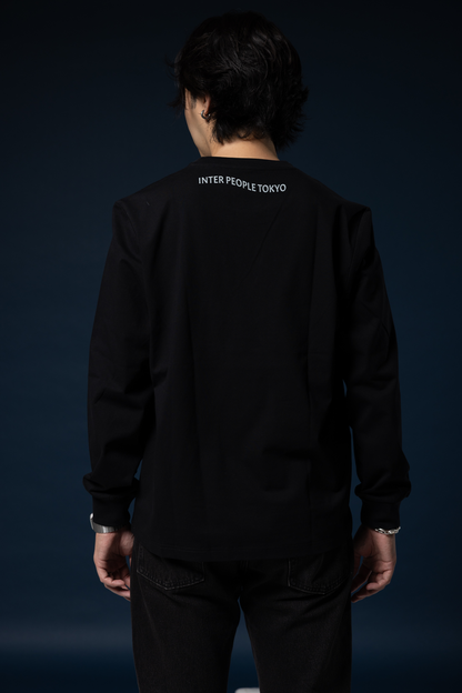 Message Long Tee(BLK)